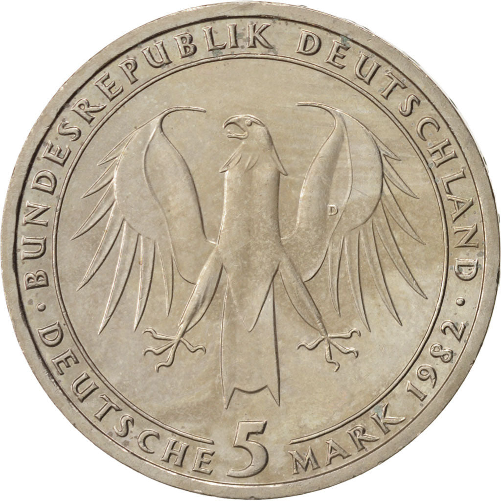 GERMANY - FEDERAL REPUBLIC, 5 Mark, 1982, Munich, Germany, AU(55-58), Copper-...