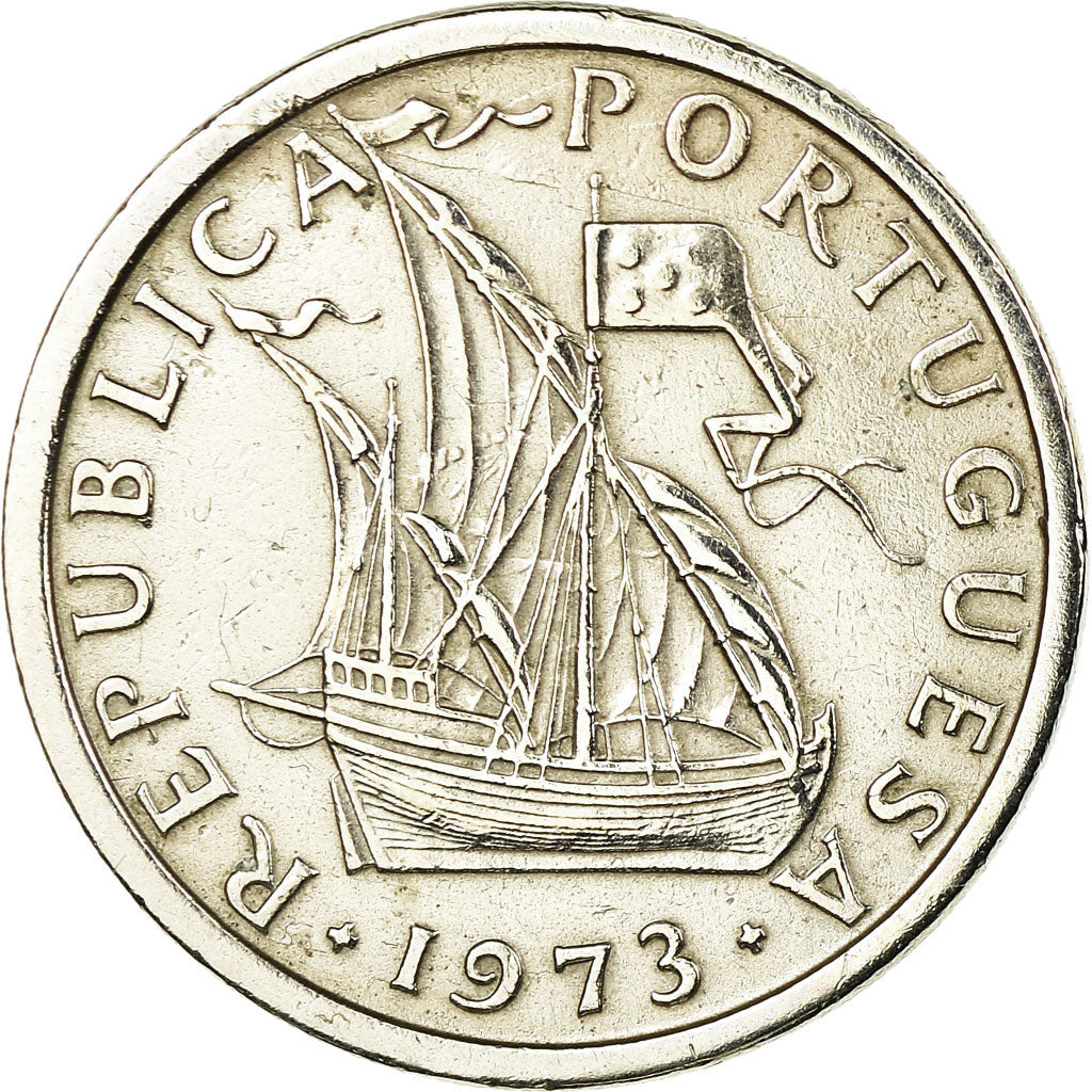 Monnaie, Portugal, 5 Escudos, 1973, TTB, Copper-nickel, KM:591