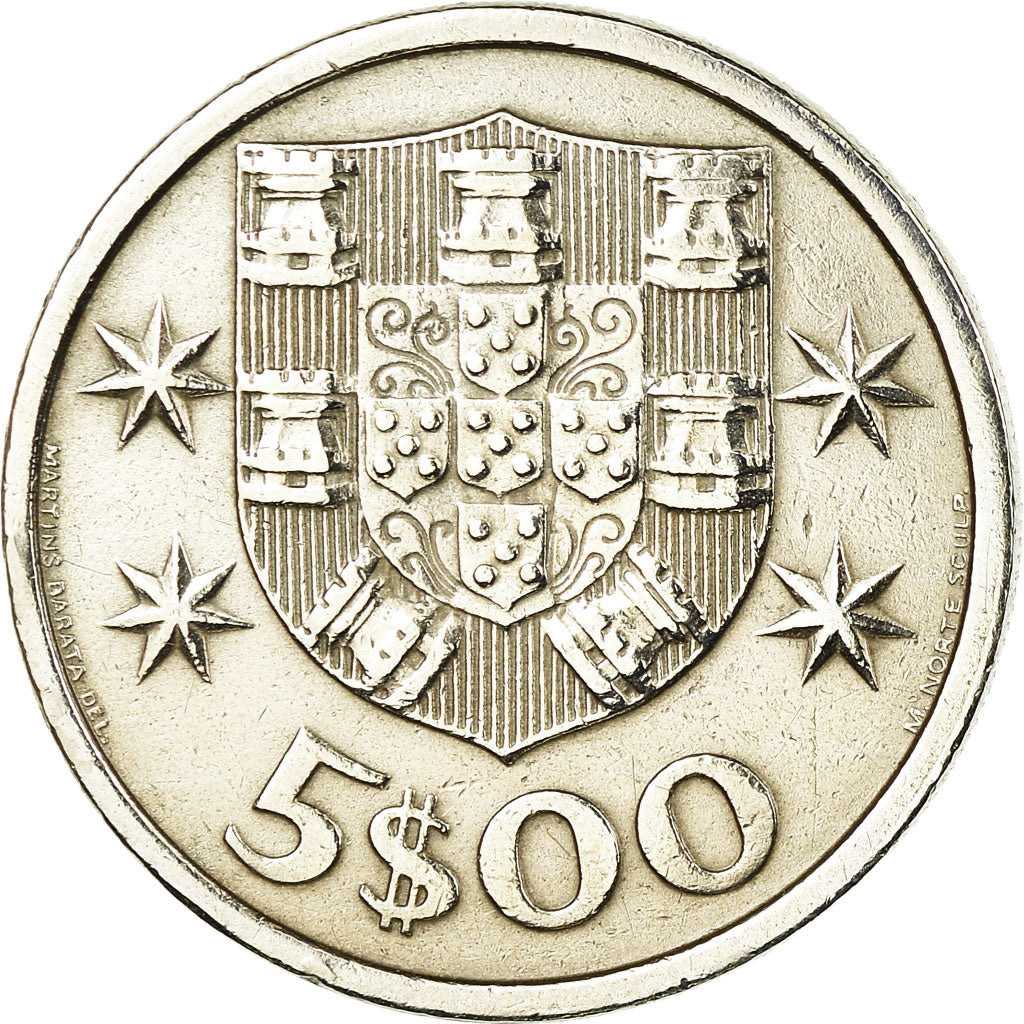 Monnaie, Portugal, 5 Escudos, 1973, TTB, Copper-nickel, KM:591