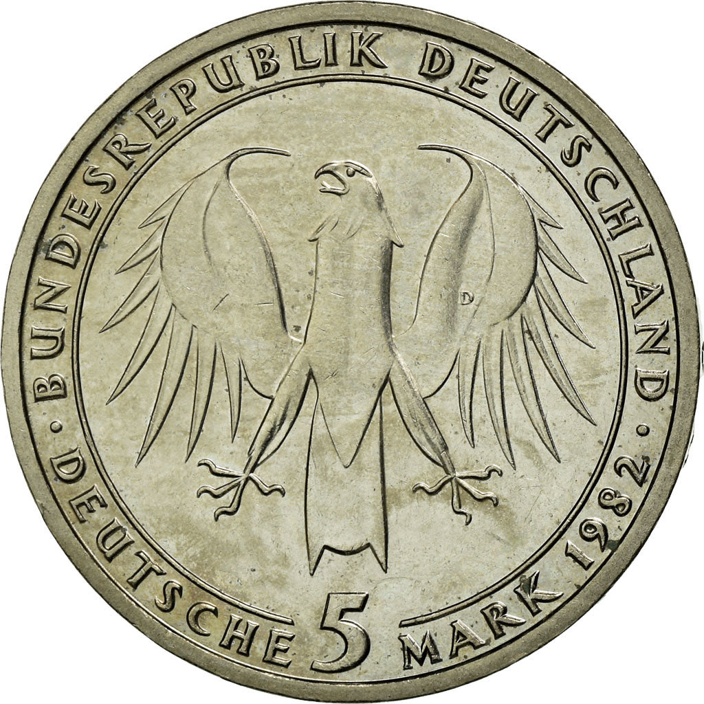 Coin, GERMANY - FEDERAL REPUBLIC, 5 Mark, 1982, Munich, Germany, AU(55-58)