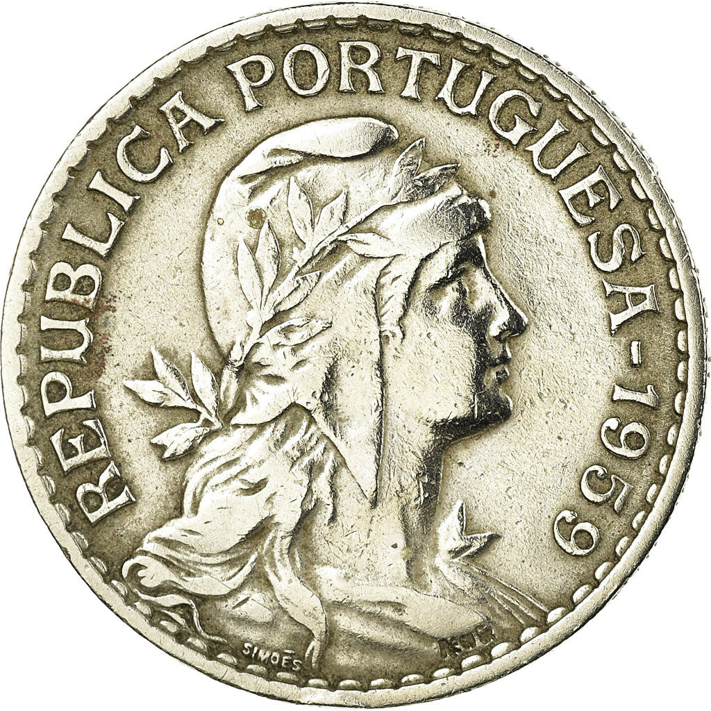 Moneta, Portugal, Escudo, 1959, EF(40-45), Miedź-Nikiel, KM:578