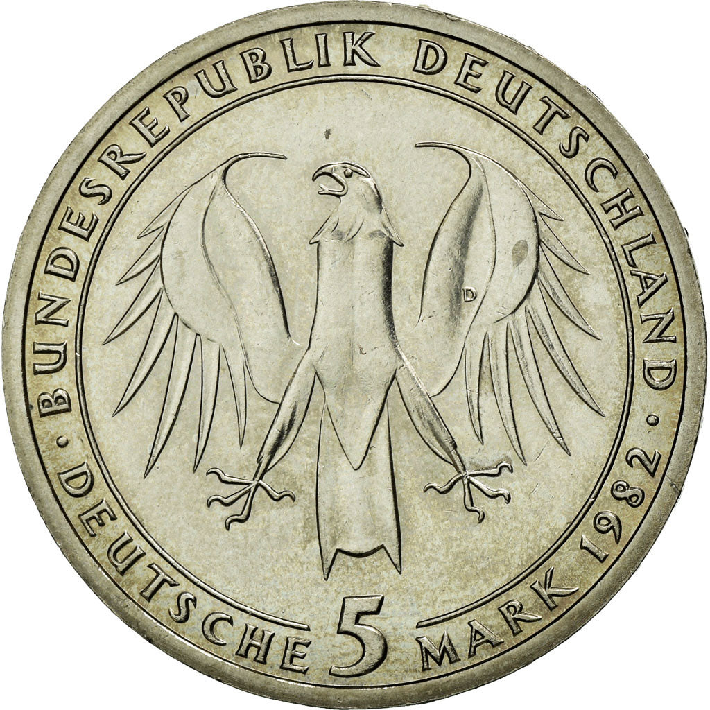 Coin, GERMANY - FEDERAL REPUBLIC, 5 Mark, 1982, Munich, Germany, AU(55-58)