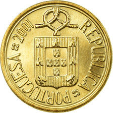 Moneta, Portogallo, Escudo, 2001, BB+, Nichel-ottone, KM:631
