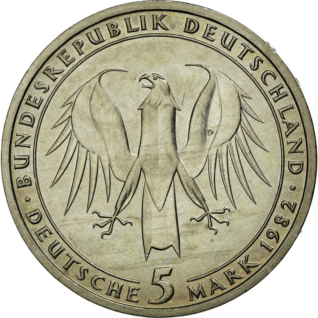 Coin, GERMANY - FEDERAL REPUBLIC, 5 Mark, 1982, Munich, Germany, AU(55-58)