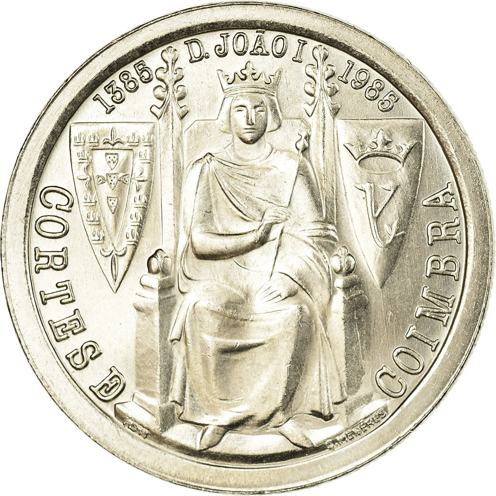 Coin, Portugal, 600th Anniversary - Battle of Aljubarrota, 25 Escudos, 1985