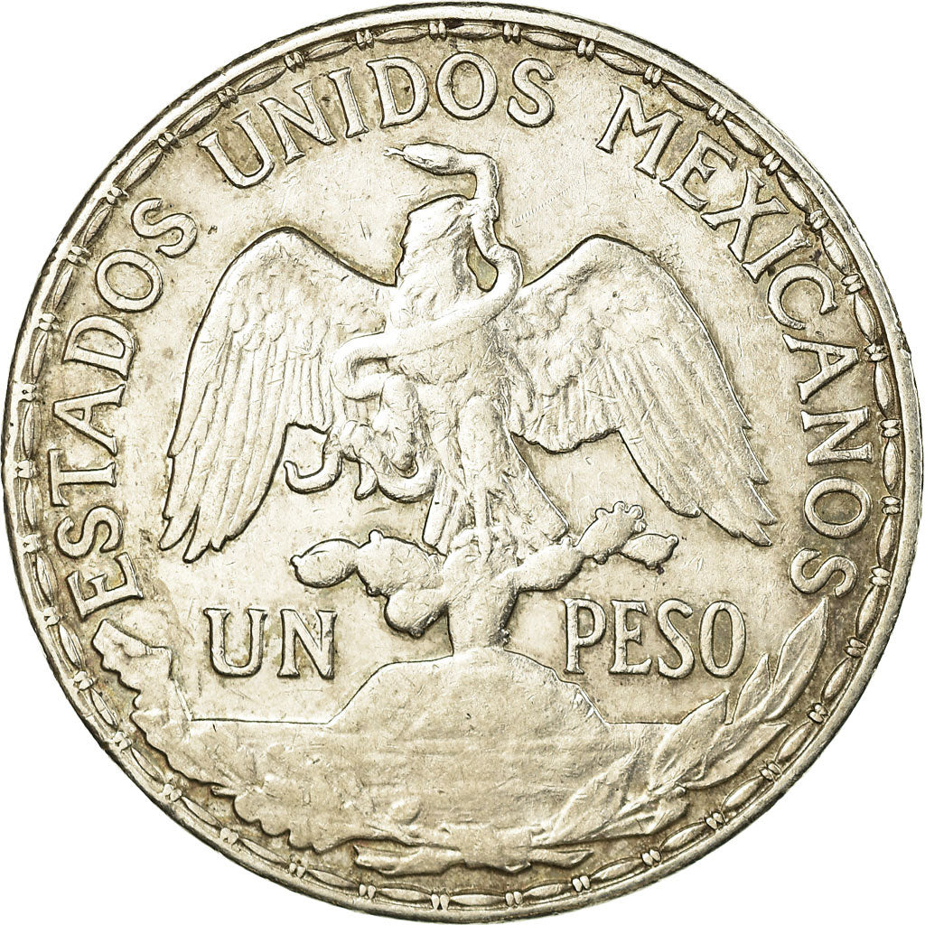 Moneda, México, Caballito, Peso, 1910, Mexico City, MBC, Plata, KM:453