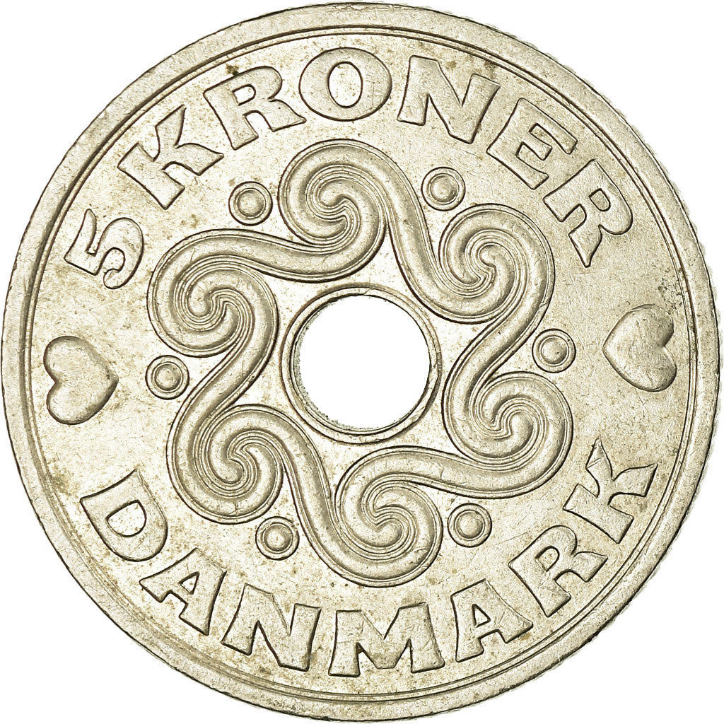 Coin, Denmark, Margrethe II, 5 Kroner, 1997, Copenhagen, EF(40-45)