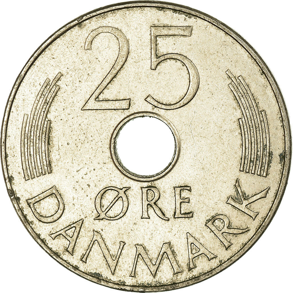Münze, Dänemark, Margrethe II, 25 Öre, 1983, Copenhagen, S, Copper-nickel