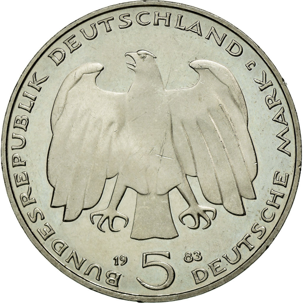 Münze, Bundesrepublik Deutschland, 5 Mark, 1983, Hamburg, Germany, VZ