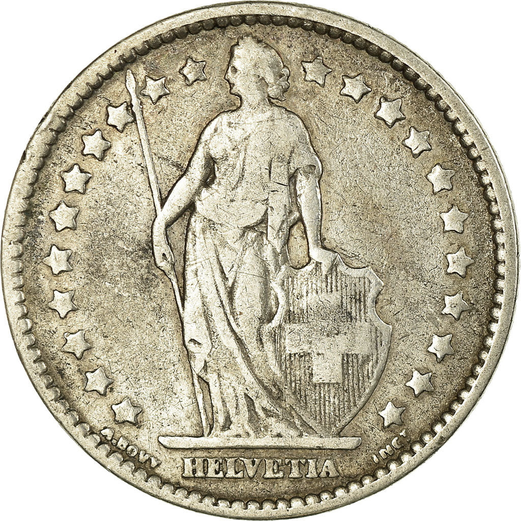 Münze, Schweiz, Franc, 1876, Bern, S, Silber, KM:24