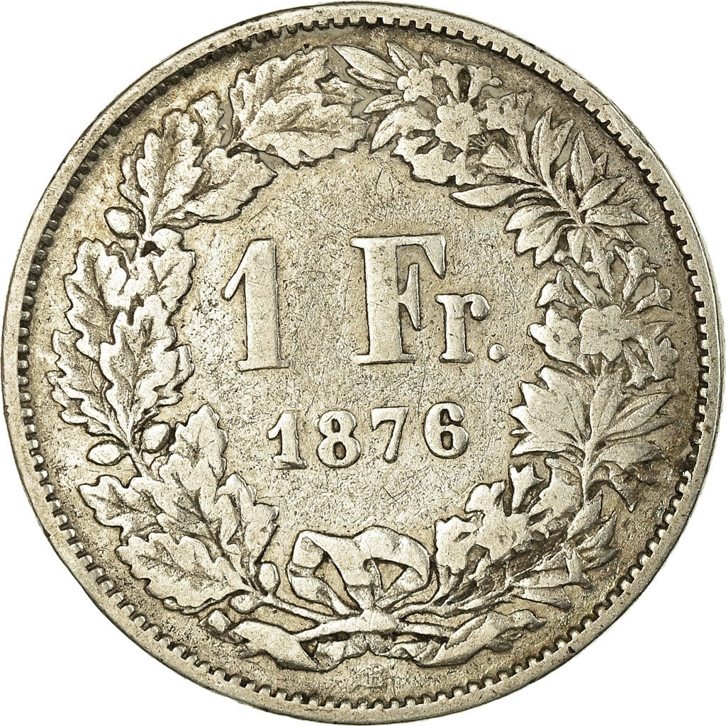 Münze, Schweiz, Franc, 1876, Bern, S, Silber, KM:24