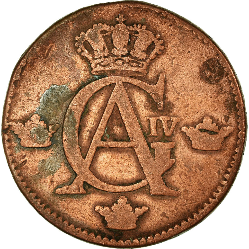 Coin, Sweden, Gustaf IV Adolf, 1/2 Skilling, 1809, VF(20-25), Copper, KM:565