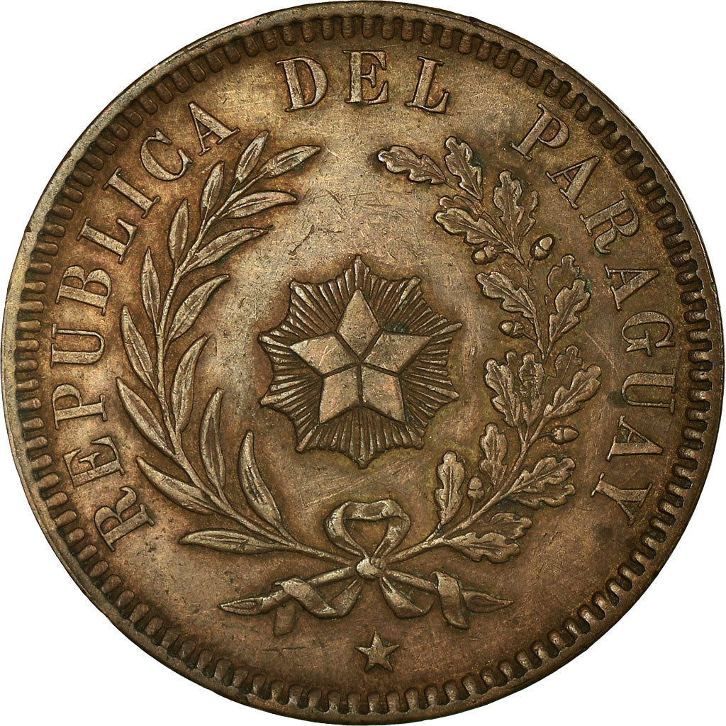 Moneda, Paraguay, 2 Centesimos, 1870, MBC+, Cobre, KM:3