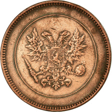 Moneda, Finlandia, Nicholas II, 5 Pennia, 1917, MBC, Cobre, KM:17