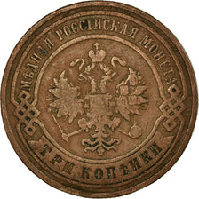 Moneta, Russia, Nicholas II, 3 Kopeks, 1899, BB, Rame, KM:11.2