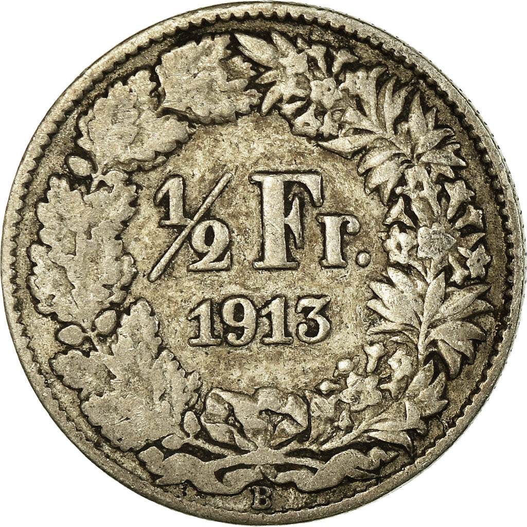 Monnaie, Suisse, 1/2 Franc, 1913, Bern, TB+, Argent, KM:23