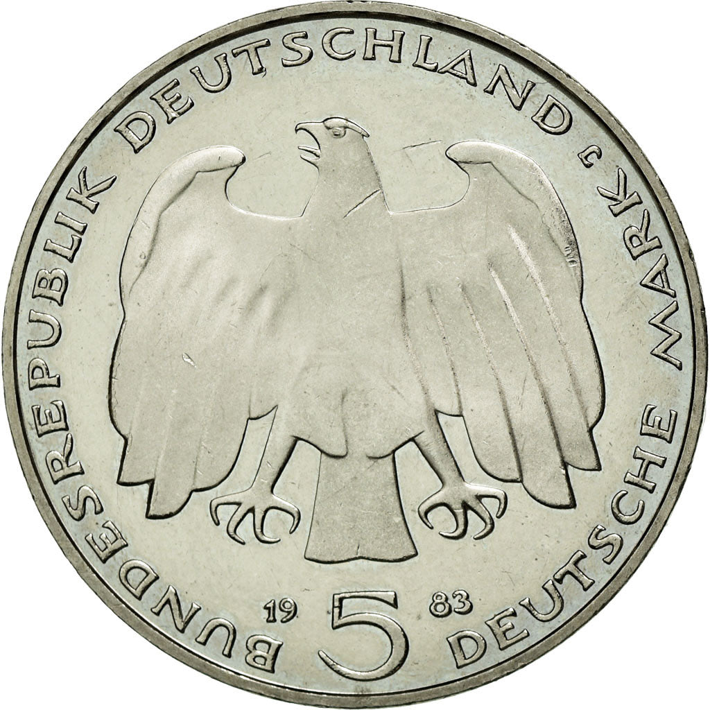 Coin, GERMANY - FEDERAL REPUBLIC, 5 Mark, 1983, Hamburg, Germany, MS(60-62)