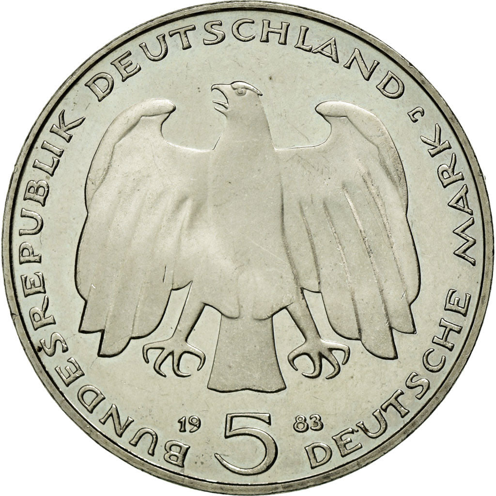 Coin, GERMANY - FEDERAL REPUBLIC, 5 Mark, 1983, Hamburg, Germany, MS(60-62)