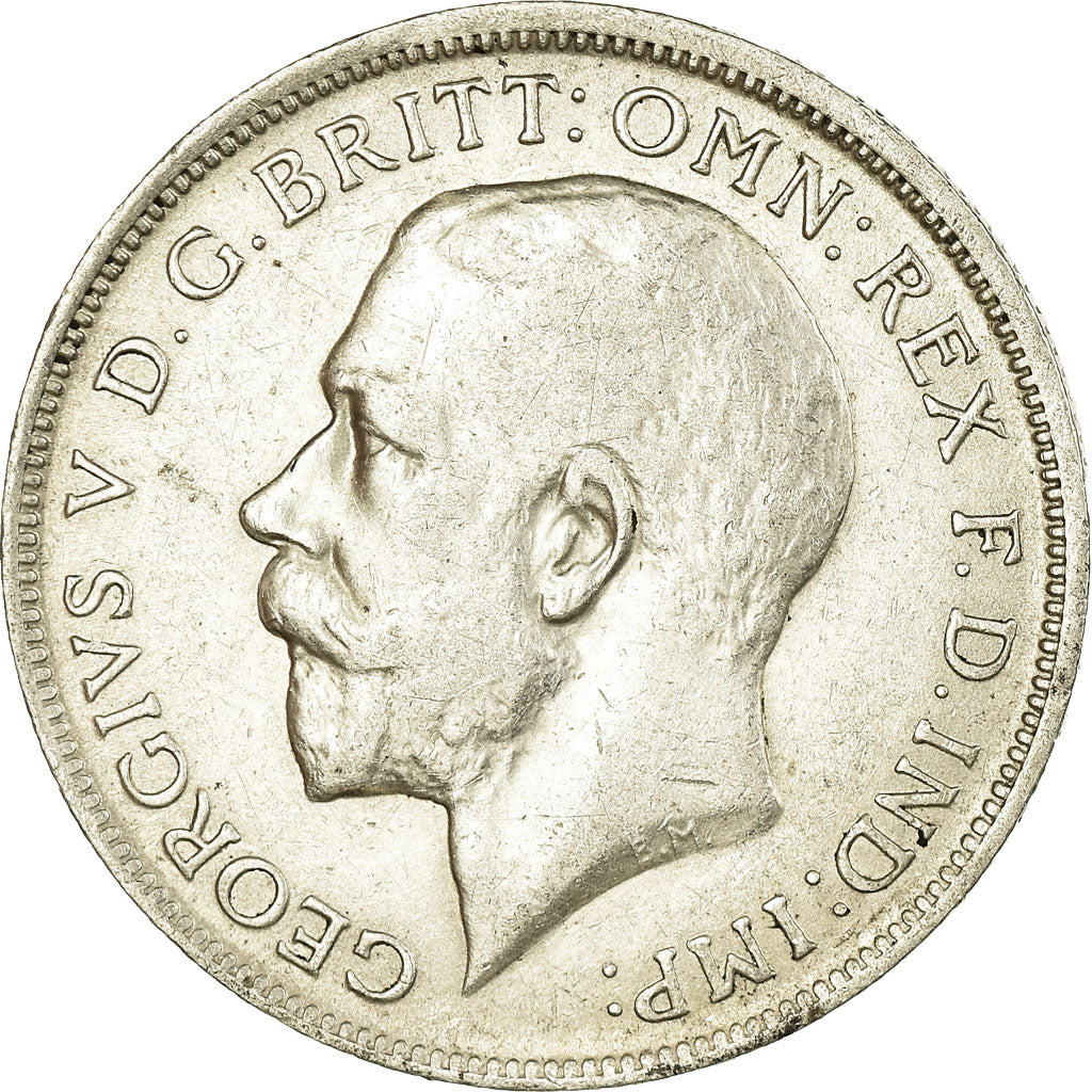 Moneta, Gran Bretagna, George V, Florin, Two Shillings, 1916, BB+, Argento