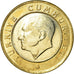Moneta, Turcja, Lira, 2010, AU(55-58), Bimetaliczny, KM:1244