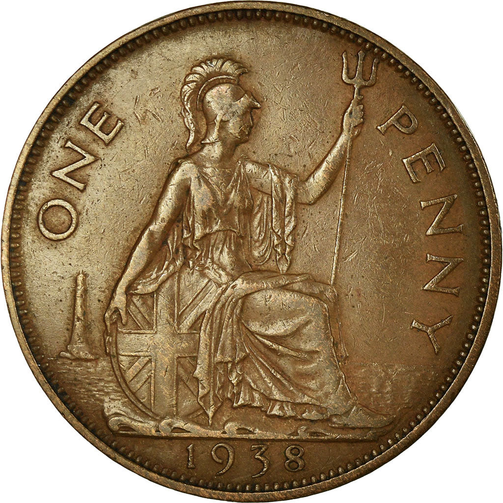 Monnaie, Grande-Bretagne, George VI, Penny, 1938, SUP, Bronze, KM:845