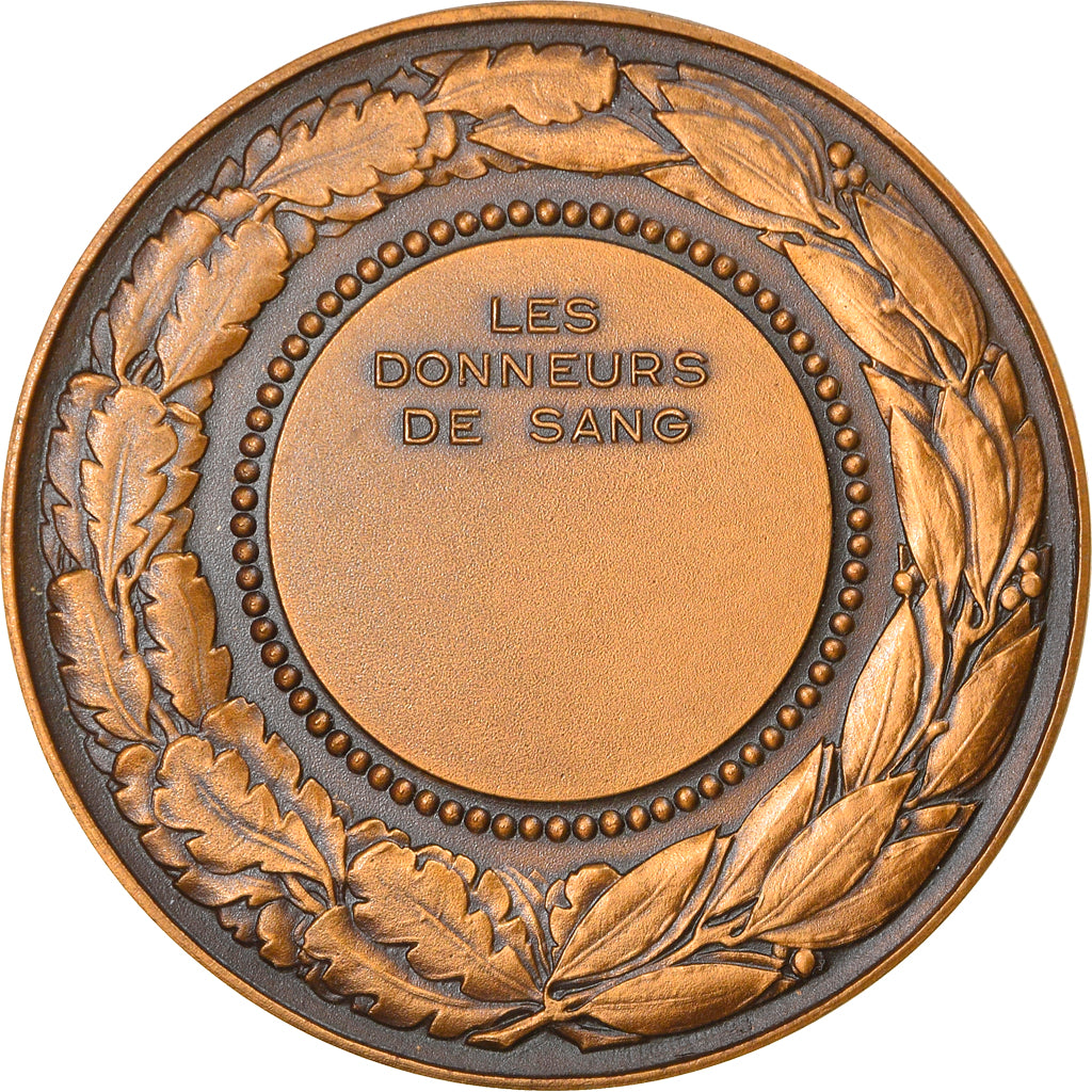 France, Medal, Les Donneurs de Sang, Reconnaissance, Delannoy, MS(63), Bronze
