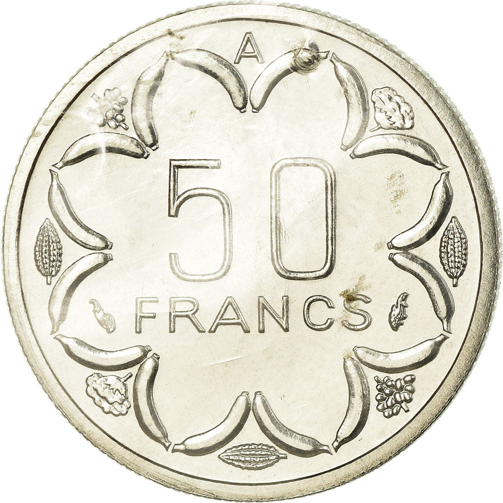 Moneda, Estados del África central, 50 Francs, 1976, Paris, ESSAI, FDC