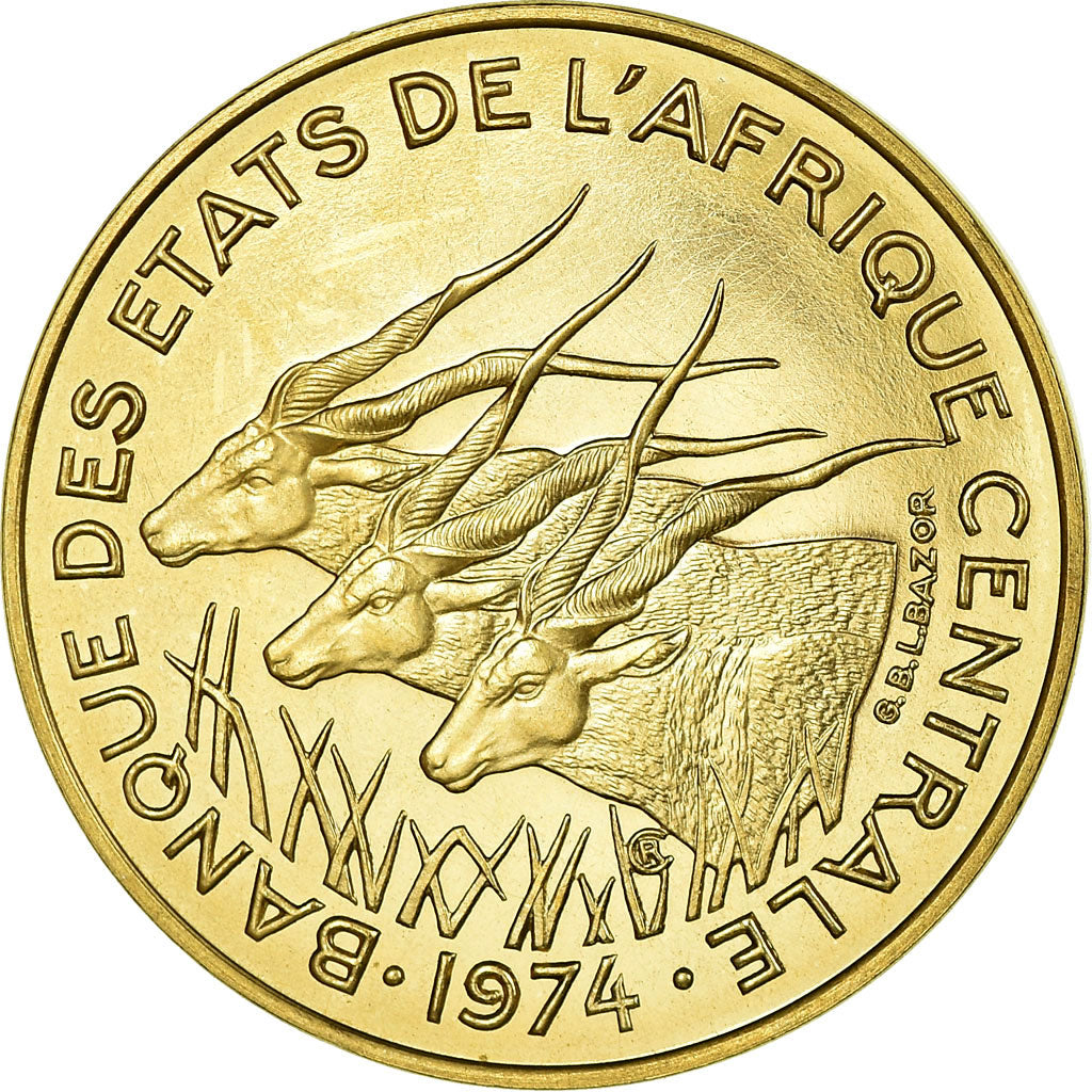 Moneta, Stati dell’Africa centrale, 10 Francs, 1974, Paris, ESSAI, FDC