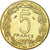 Moneda, Estados del África central, 5 Francs, 1973, Paris, FDC, Aluminio -