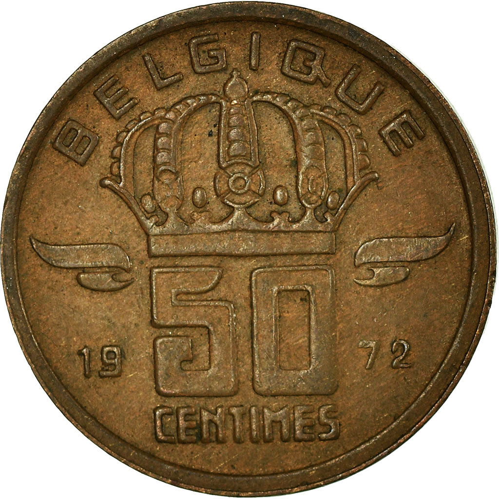 Coin, Belgium, Baudouin I, 50 Centimes, 1972, EF(40-45), Bronze, KM:148.1