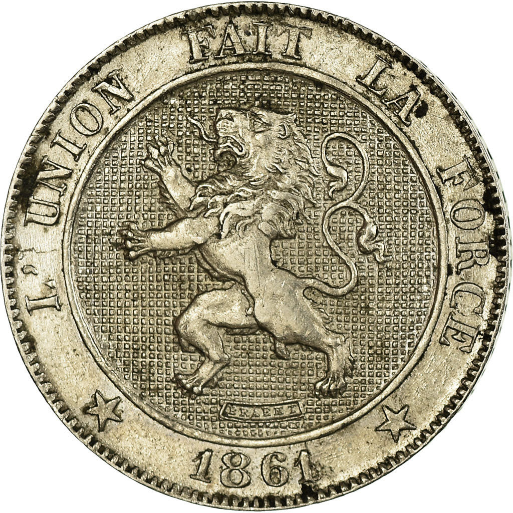 Münze, Belgien, Leopold I, 5 Centimes, 1861, SS+, Copper-nickel, KM:21