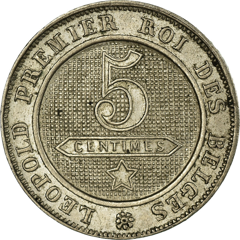 Münze, Belgien, Leopold I, 5 Centimes, 1861, SS+, Copper-nickel, KM:21