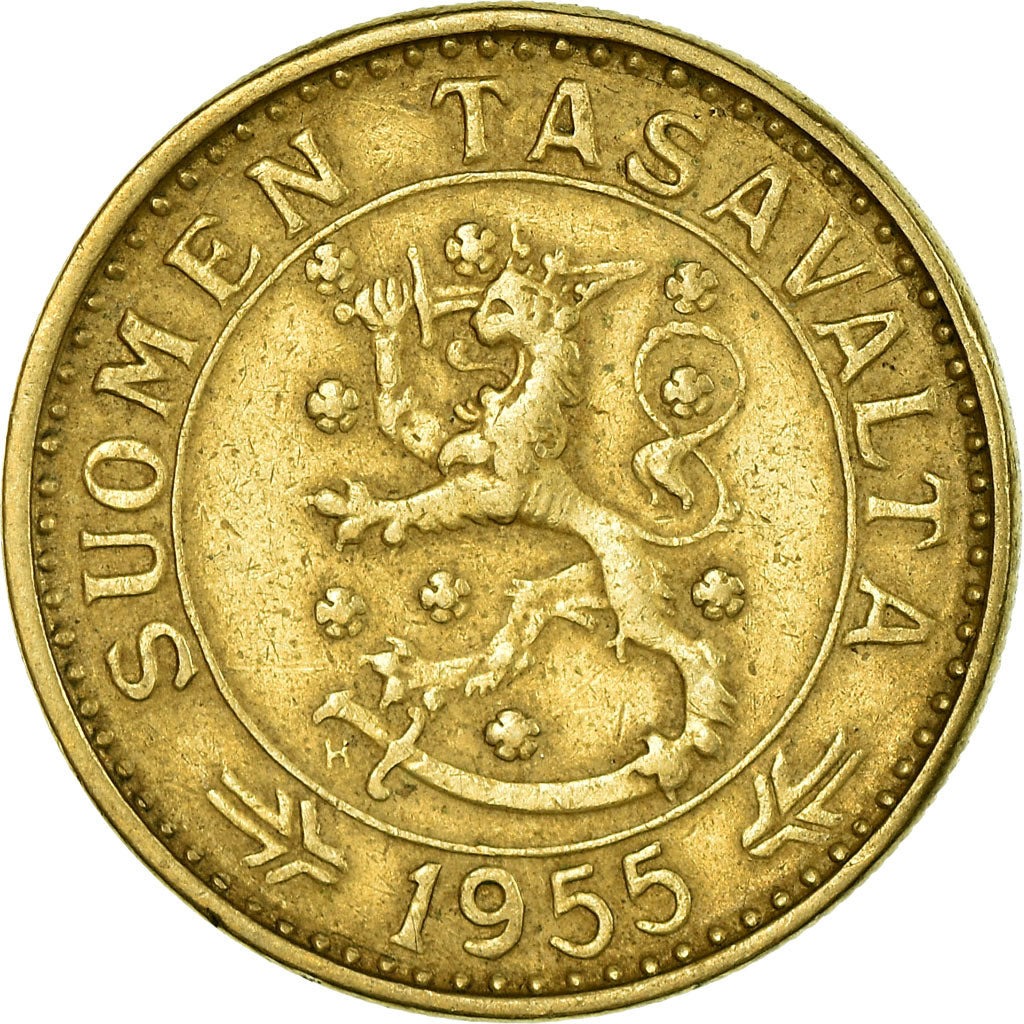 Munten, Finland, 20 Markkaa, 1955, ZF, Aluminum-Bronze, KM:39