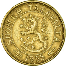 Munten, Finland, 20 Markkaa, 1955, ZF, Aluminum-Bronze, KM:39