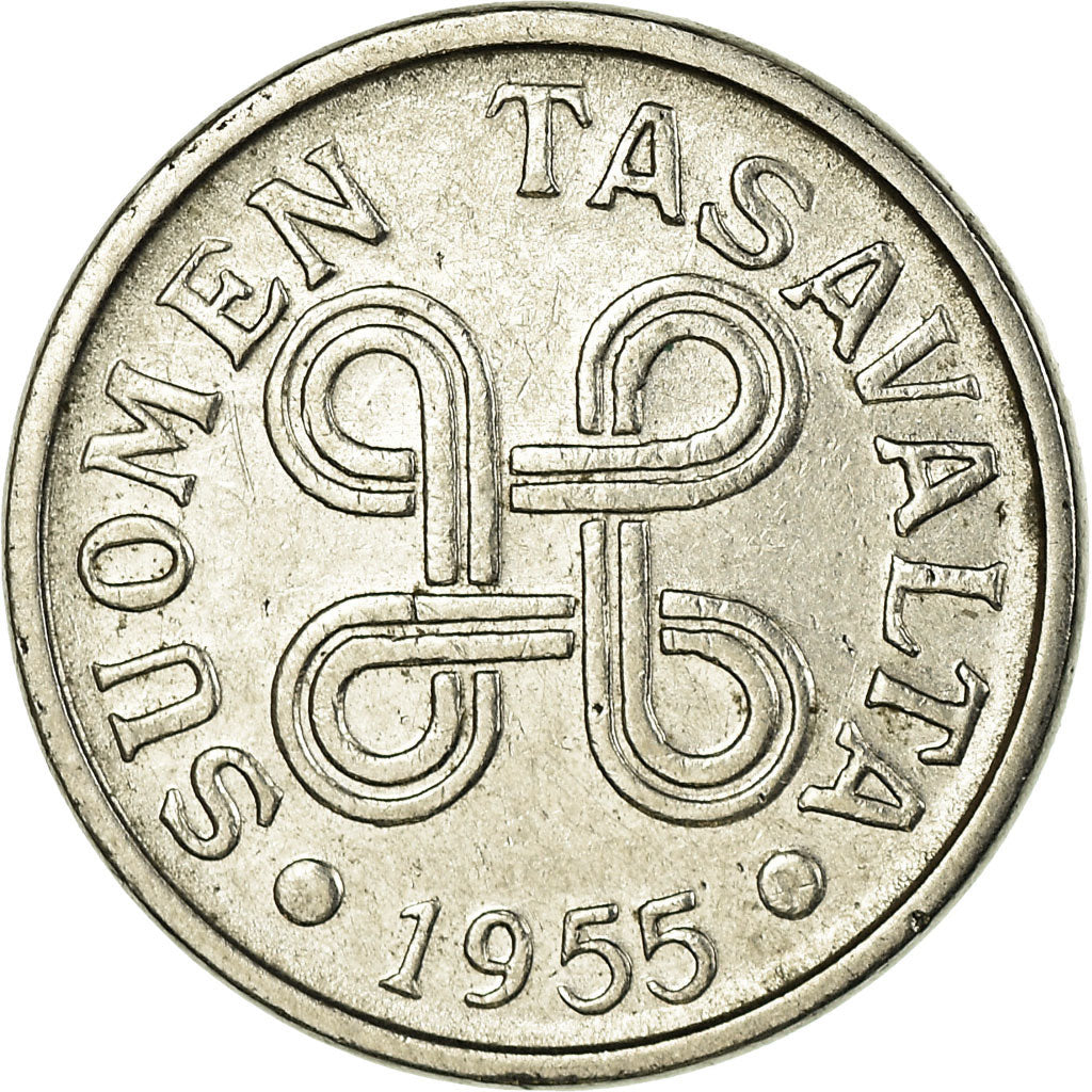 Münze, Finnland, 5 Markkaa, 1955, SS, Nickel Plated Iron, KM:37a