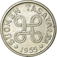 Münze, Finnland, 5 Markkaa, 1955, SS, Nickel Plated Iron, KM:37a