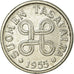 Münze, Finnland, 5 Markkaa, 1955, SS, Nickel Plated Iron, KM:37a