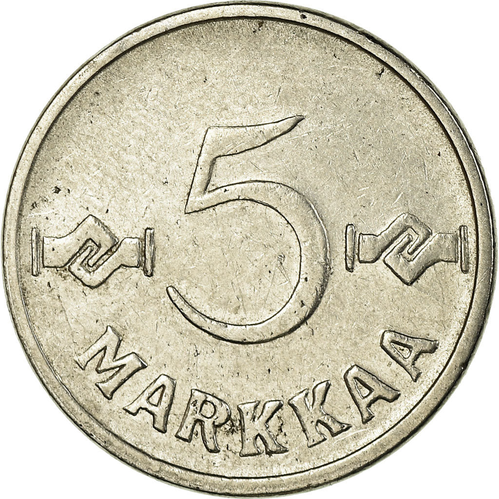 Münze, Finnland, 5 Markkaa, 1955, SS, Nickel Plated Iron, KM:37a