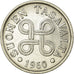 Münze, Finnland, 5 Markkaa, 1960, SS, Nickel Plated Iron, KM:37a
