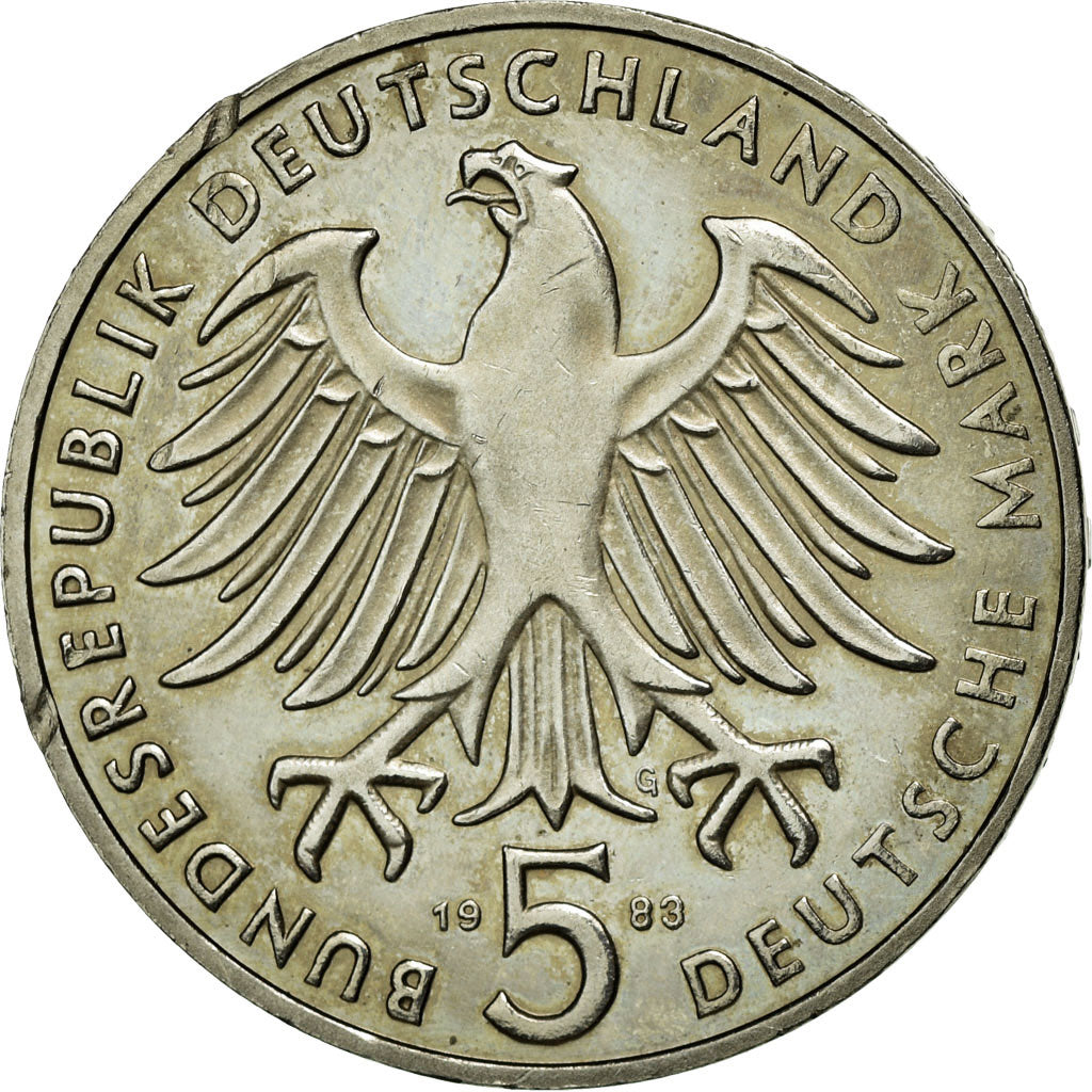 Coin, GERMANY - FEDERAL REPUBLIC, 5 Mark, 1983, Karlsruhe, Germany, MS(60-62)