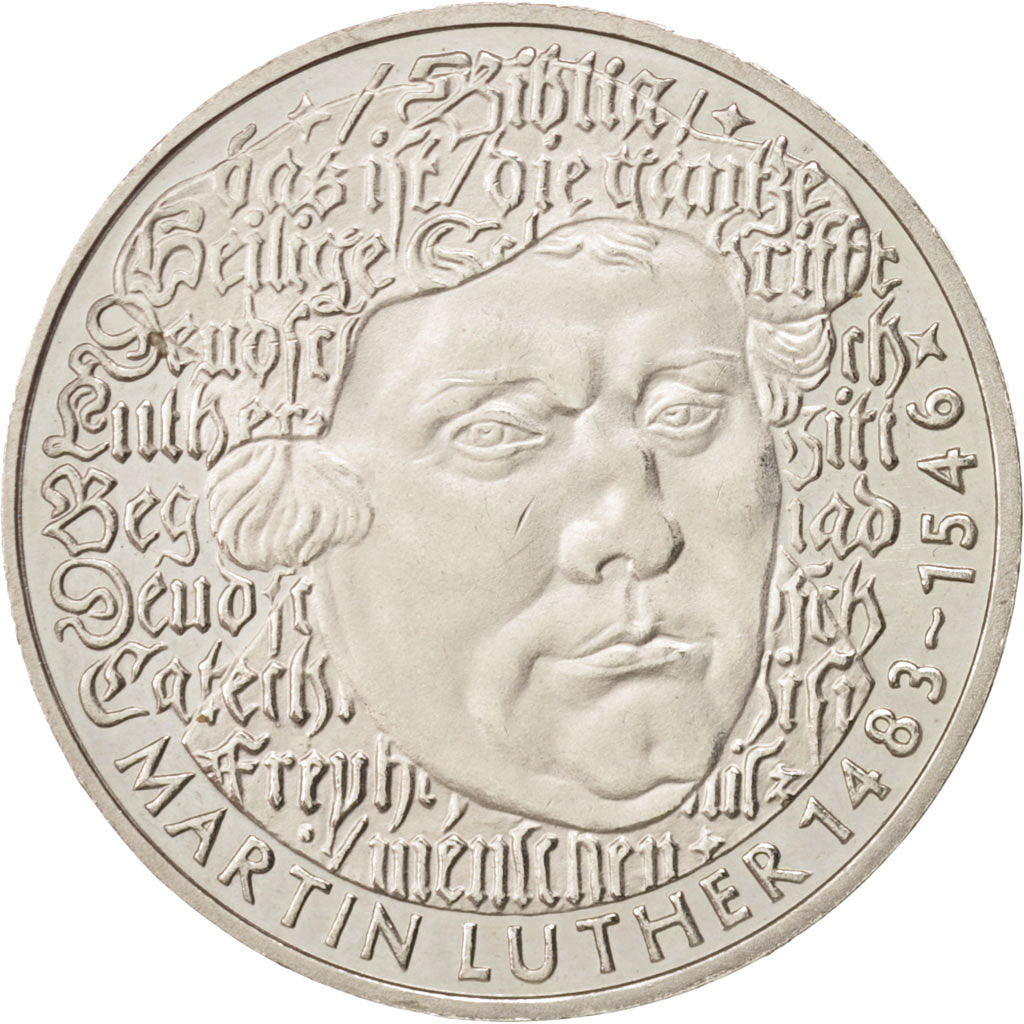 GERMANY - FEDERAL REPUBLIC, 5 Mark, 1983, Karlsruhe, Germany, MS(63), Copper-...