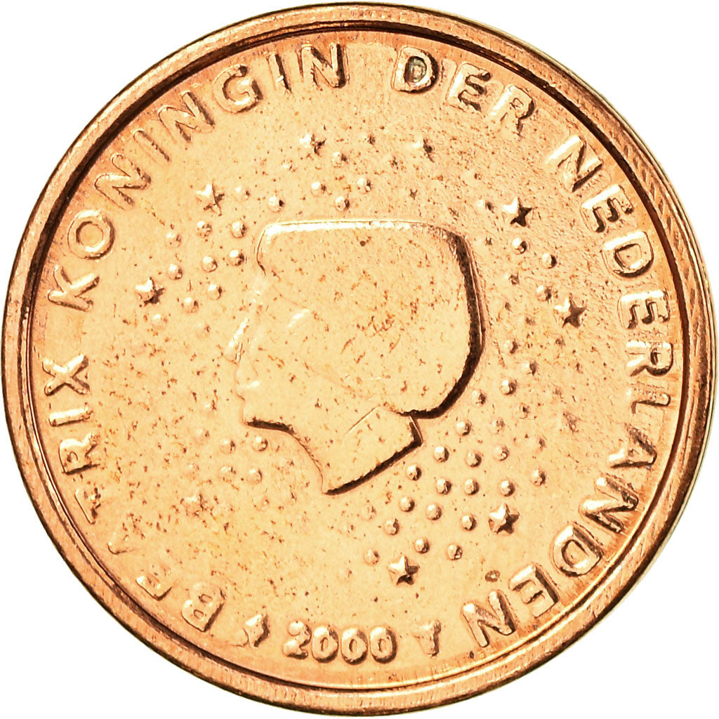 Netherlands, 2 Euro Cent, 2000, AU(55-58), Copper Plated Steel, KM:235