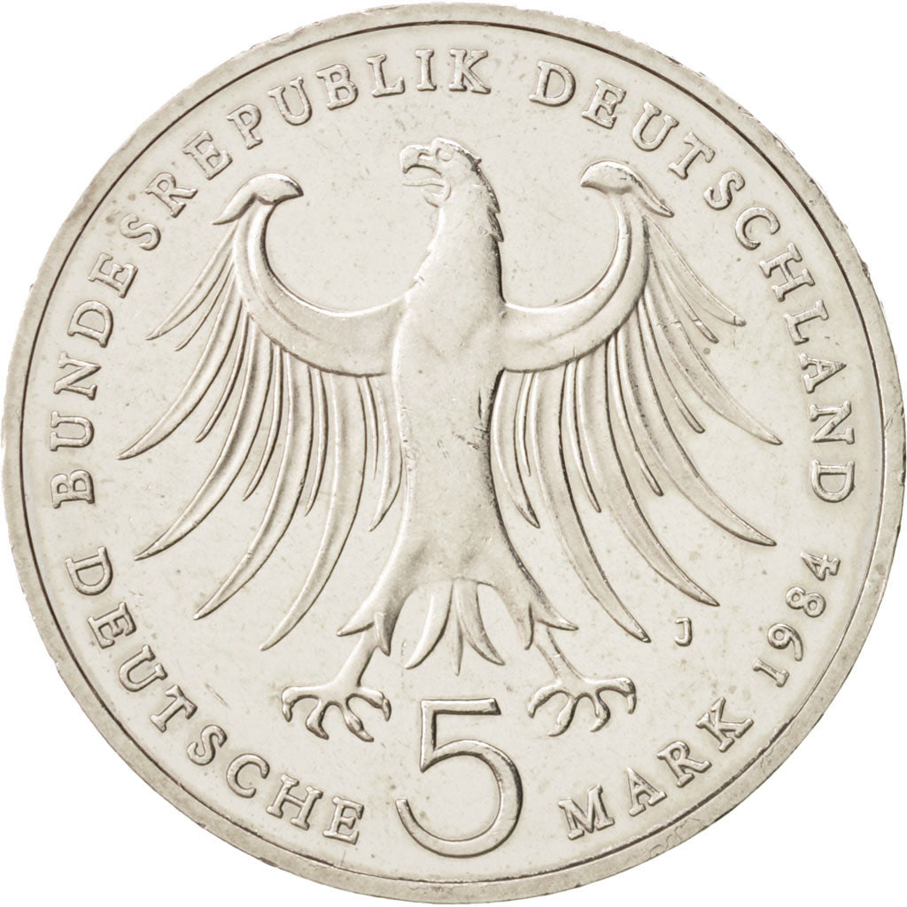 GERMANY - FEDERAL REPUBLIC, 5 Mark, 1984, Hamburg, Germany, SUP, Copper-Nicke...
