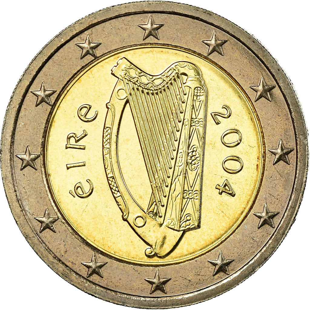 IRELAND REPUBLIC, 2 Euro, 2004, MS(63), Bi-Metallic, KM:39
