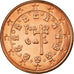 Portogallo, 5 Euro Cent, 2004, BB+, Acciaio placcato rame, KM:742