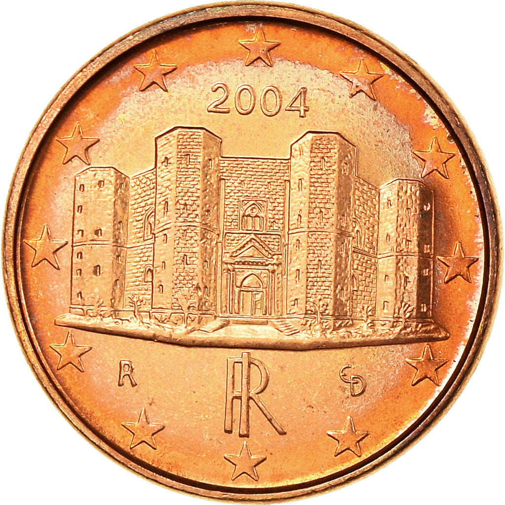 Italia, Euro Cent, 2004, SPL-, Acciaio placcato rame, KM:210