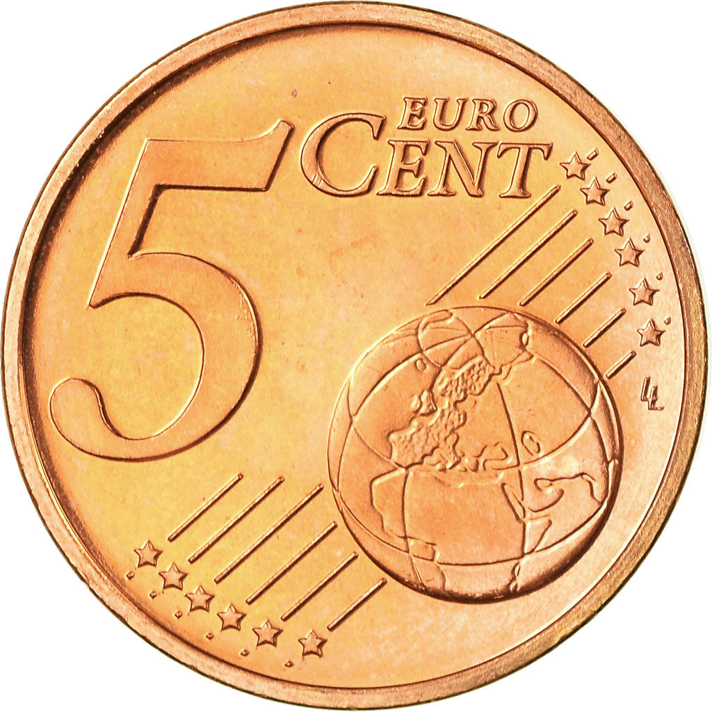 Austria, 5 Euro Cent, 2002, MBC, Cobre chapado en acero, KM:3084