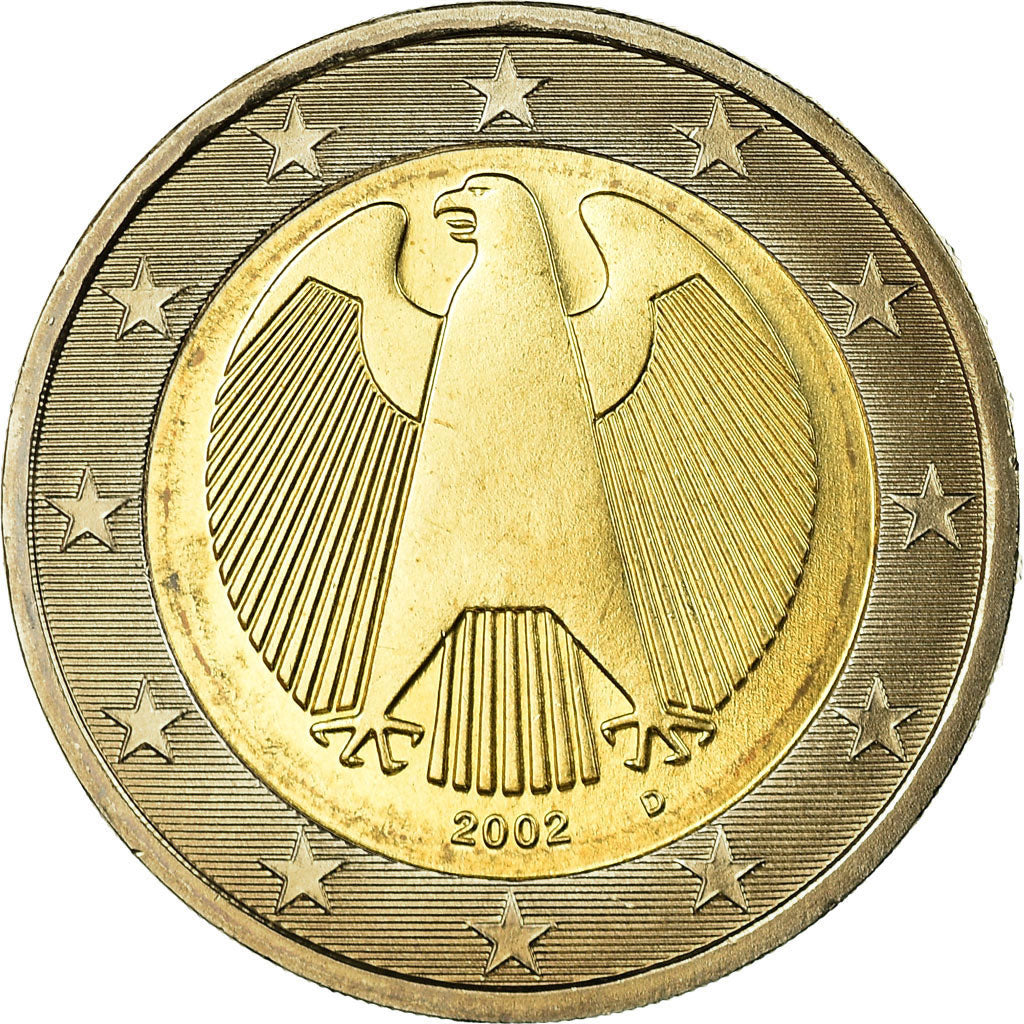 Bundesrepublik Deutschland, 2 Euro, 2002, VZ, Bi-Metallic, KM:214