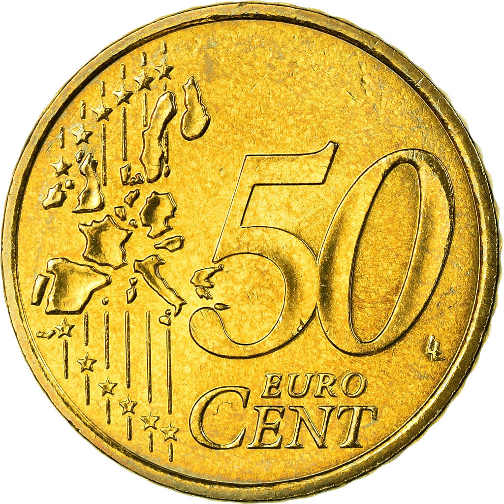 Francia, 50 Euro Cent, 2001, SPL-, Ottone, Gadoury:6., KM:1287