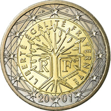 França, 2 Euro, 2001, MS(63), Bimetálico, Gadoury:8., KM:1289